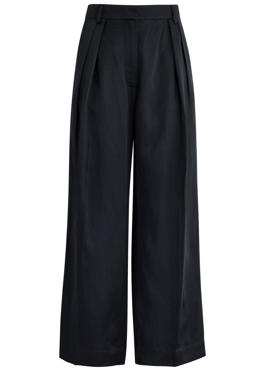 Day Birger ET Mikkelsen Enzo Tapered-leg Satin Trousers Black