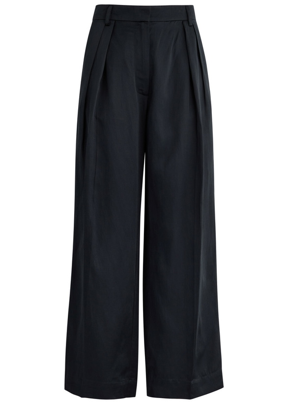 Photo: Day Birger ET Mikkelsen Enzo Tapered-leg Satin Trousers Black