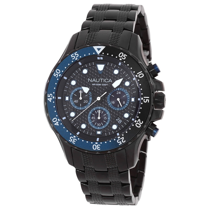 Photo: Nautica Nst Chronograph Quartz Black Dial Mens Watch NAPNSF406