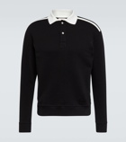 Valentino Collared cotton jersey sweatshirt