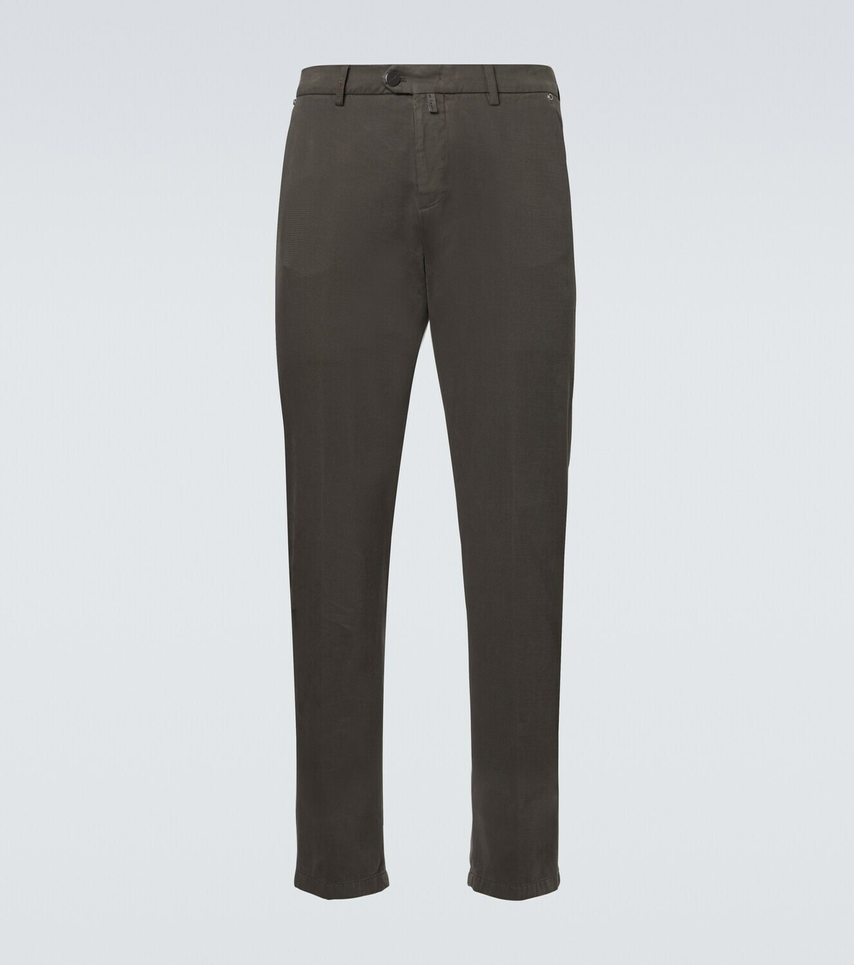 Kiton Cotton and cashmere slim chinos