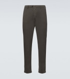 Kiton Cotton and cashmere slim chinos