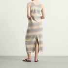 Auralee Women's Gradient Stripe Knit Dress in Blue/Beige Stripe