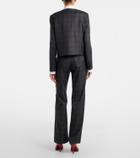 Blazé Milano Lundy checked virgin wool flared pants