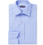 TOM FORD - Slim-Fit Cotton-Poplin Shirt - Blue