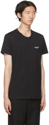 Balmain Black Flocked T-Shirt