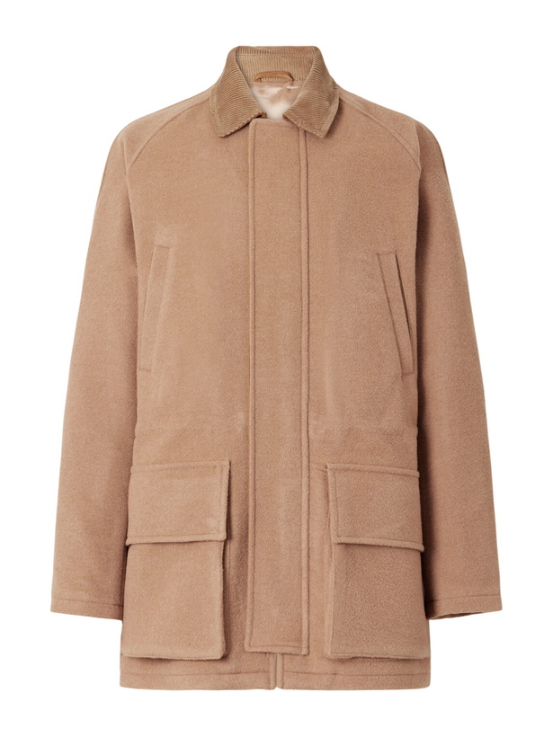 Photo: J. Mueser - Panelled Corduroy-Trimmed Camel Hair Jacket - Brown