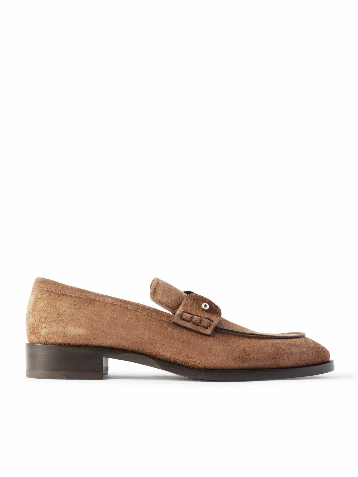 Christian Louboutin - Paqueboat Suede Penny Loafers - Black