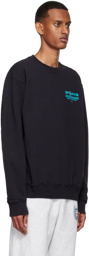 Sporty & Rich Black Cotton Sweatshirt