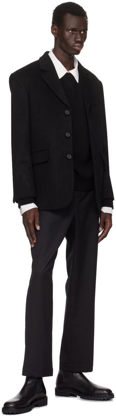 Dunst Black Unisex Classic 3 Button Cashmere Blazer
