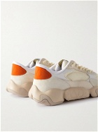 Valentino - Valentino Garavani Bubbleback Logo-Embossed LYCRA, Leather, Mesh and Suede Sneakers - White