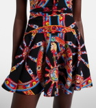 Dolce&Gabbana Printed silk-blend minidress