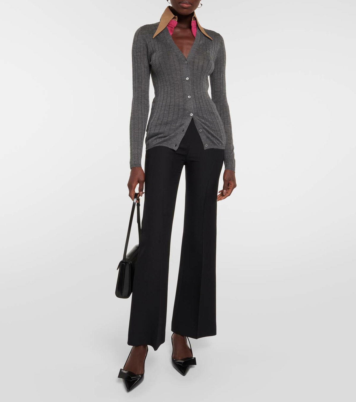 Prada Cashmere, wool, and silk cardigan