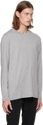 TOM FORD Gray Cotton & Modal Long Sleeve T-Shirt