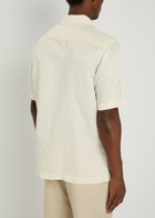 Fred Perry Striped Logo-embroidered Woven Shirt Cream