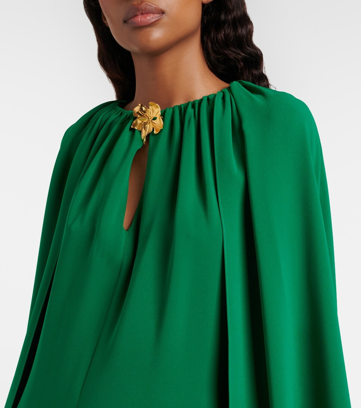 Oscar de la Renta Cyclamen silk-blend georgette kaftan