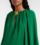 Oscar de la Renta Cyclamen silk-blend georgette kaftan