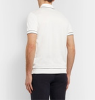 Loro Piana - Slim-Fit Contrast-Tipped Cotton-Jersey Polo Shirt - White