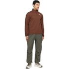 The North Face Brown Cedar Trail Grid Fleece Quarter-Zip Sweatshirt