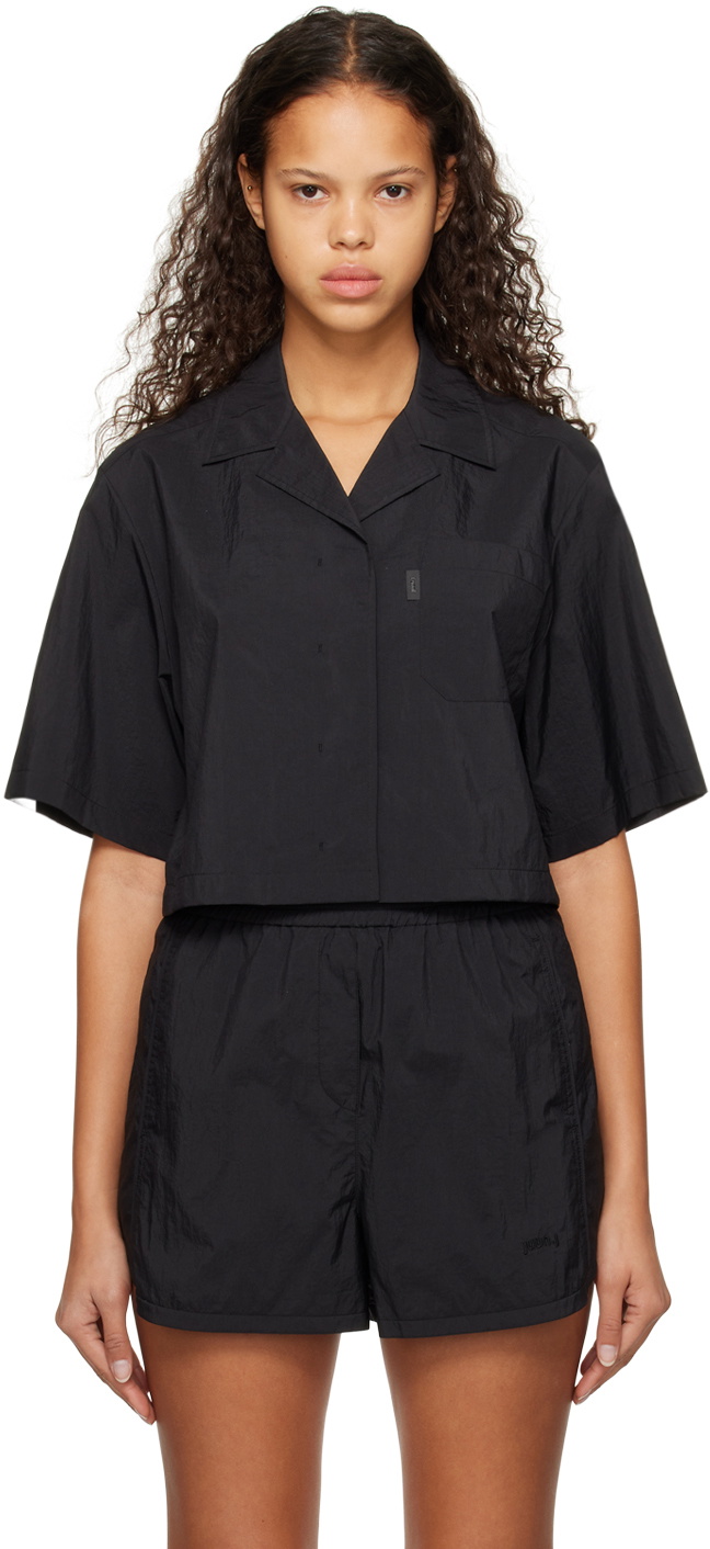Juun.J Black Cropped Shirt