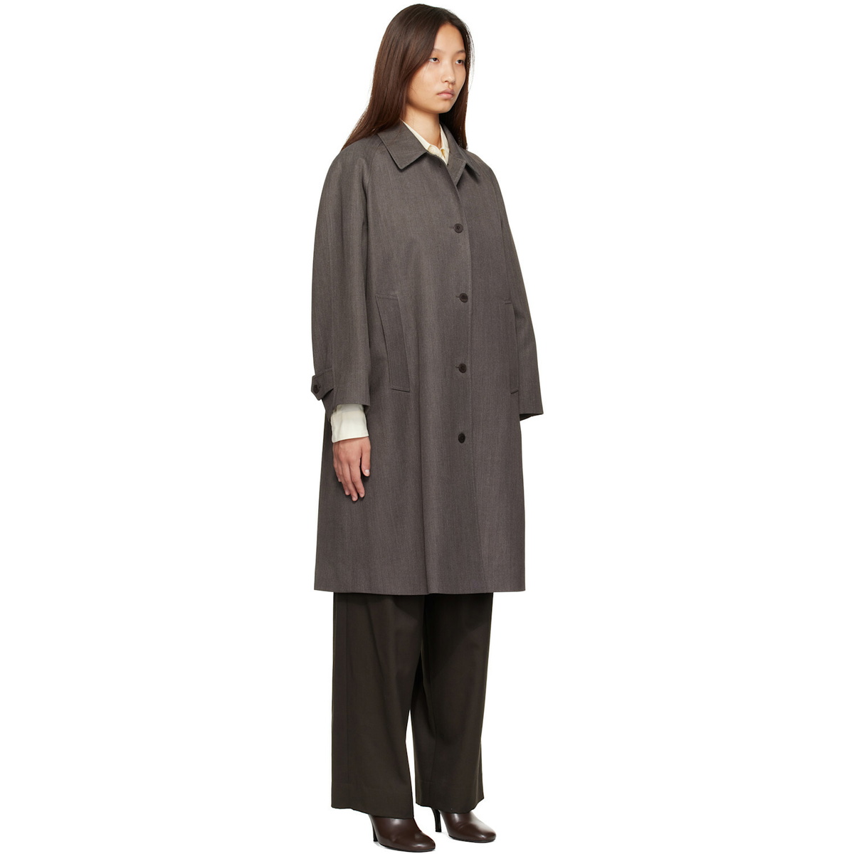 Nothing Written Brown Balmacaan Coat