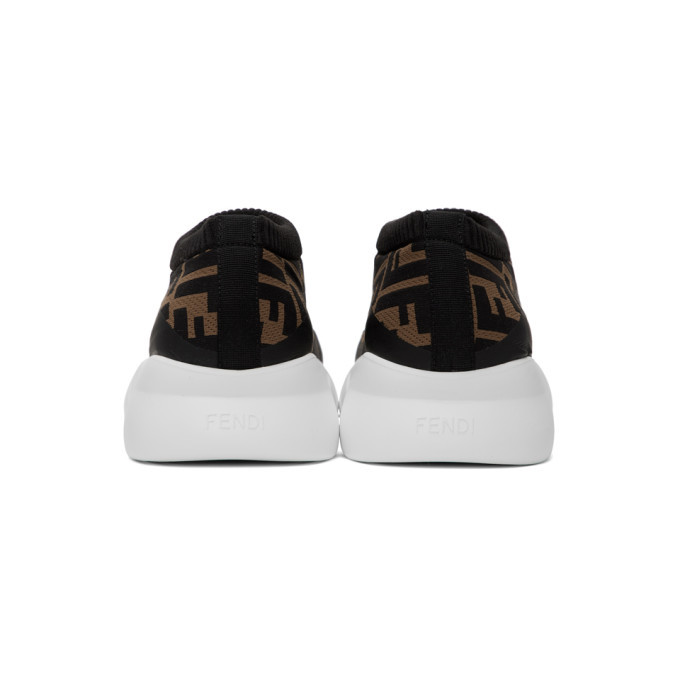 Fendi Brown and Black Forever Fendi Slip-On Sneakers Fendi display picture 1