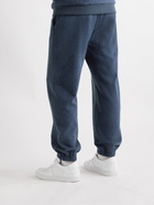 SSAM - Tomo Tapered Cotton and Camel Hair-Blend Sweatpants - Blue