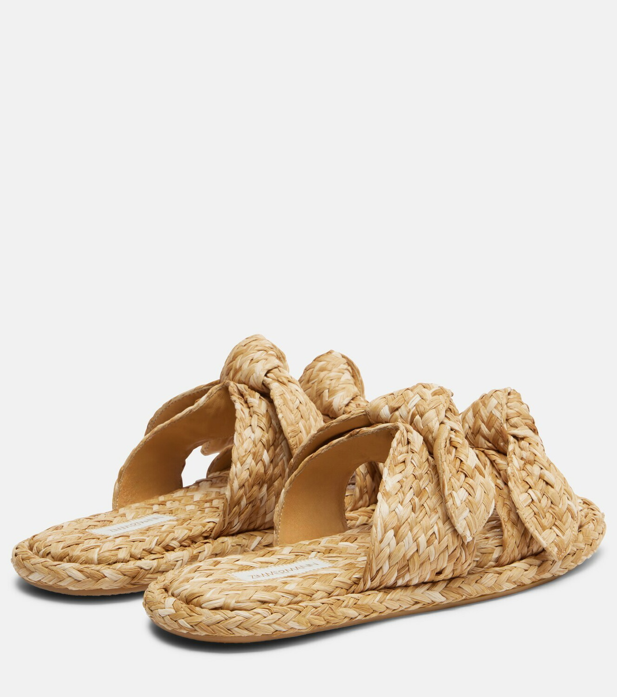 Zimmermann Carousel raffia espadrille slides