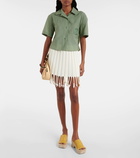 Loewe Anagram cotton-blend poplin shirt