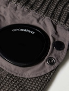 C.P. Company - Goggle-Embellished Shell-Trimmed Ribbed Wool Balaclava