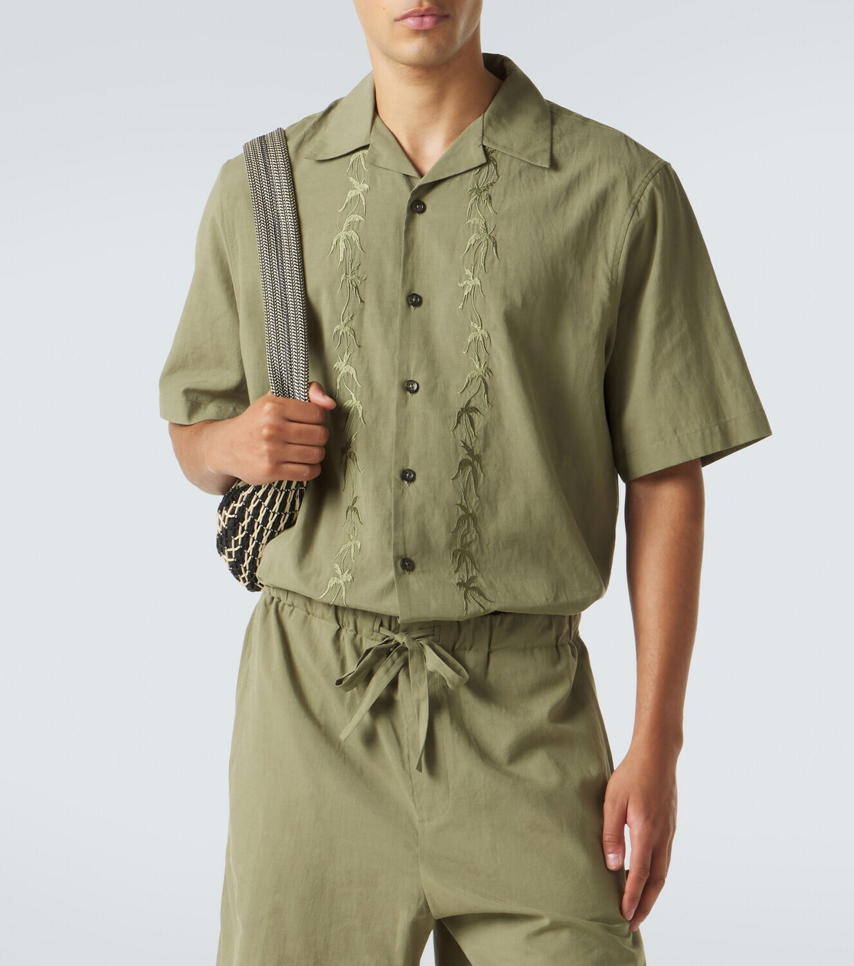 Commas Embroidered bowling shirt