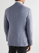 Brunello Cucinelli - Slim-Fit Linen, Wool and Silk-Blend Blazer - Blue