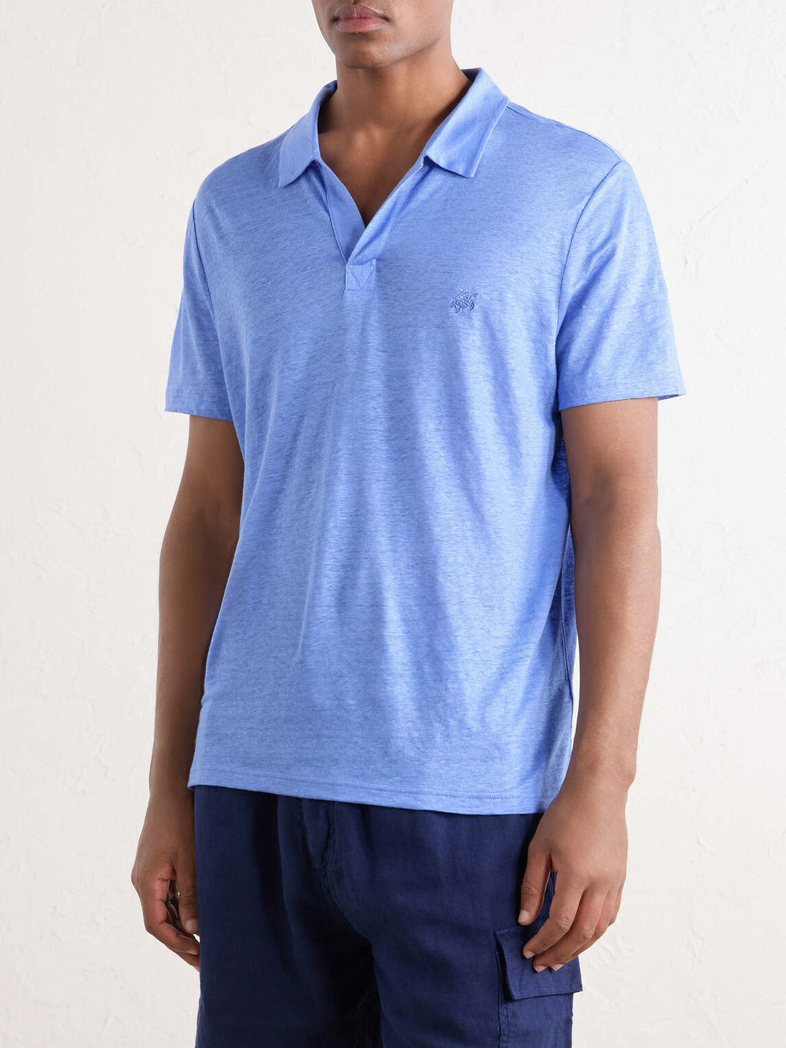 Vilebrequin - Pyramid Linen-Jersey Polo Shirt - Blue