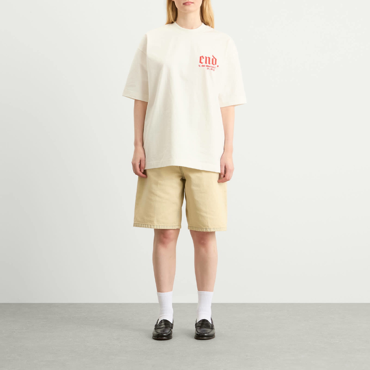 END. City Series 2.0 Milan T-Shirt in Ecru