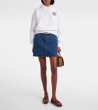 Gucci GG embroidered cotton jersey hoodie