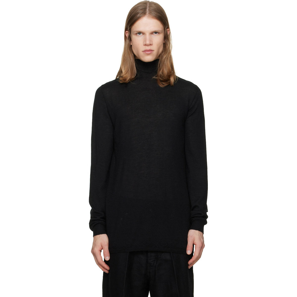 Rick Owens Black Tower Level Turtleneck