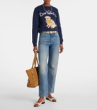 Valentino Embroidered cotton jersey sweatshirt