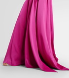 Safiyaa Reda gathered satin gown