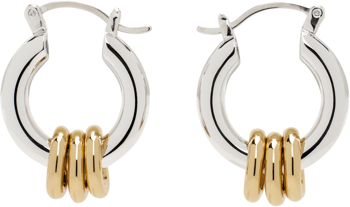 Laura Lombardi Gold & Silver Two Tone Fillia Earrings
