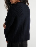 Nanushka - Derin Ribbed Merino Wool and Cashmere-Blend Sweater - Blue