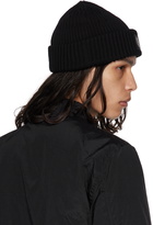 Stone Island Black Patch Beanie