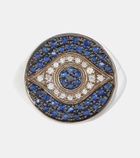 Ileana Makri Dawn Chevalier 18kt gold ring with diamonds and sapphires
