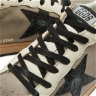 Golden Goose Men's Ball Star Embroidered Leather Sneakers in Grey/Beige/Black