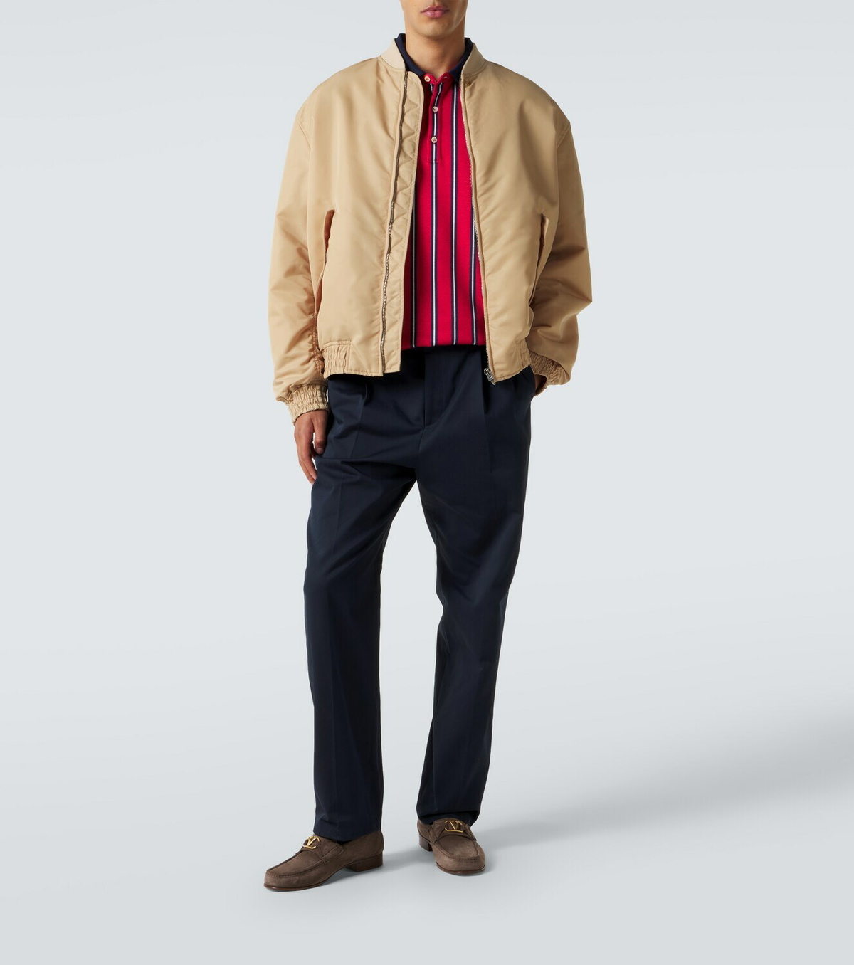 Valentino VLogo striped polo shirt