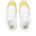 Air Jordan Women's W 11 Retro Low Sneakers in White/Tour Yellow/White