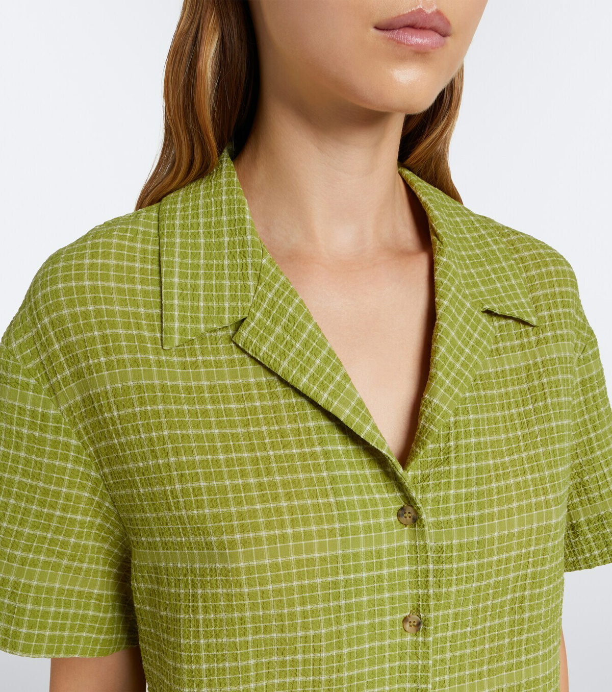 Asceno Lincoln checked cotton bowling shirt