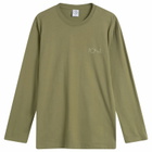 Polar Skate Co. Men's Stroke Logo Steve Long Sleeve T-Shirt in Army Green