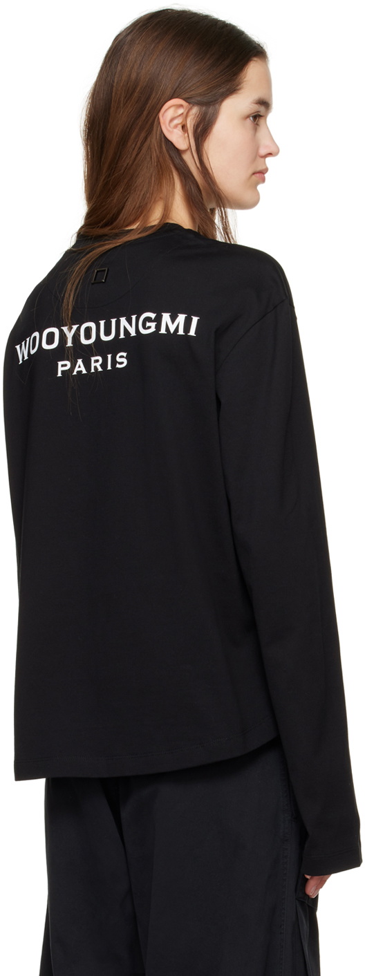 Wooyoungmi Black Patch Long Sleeve T-Shirt