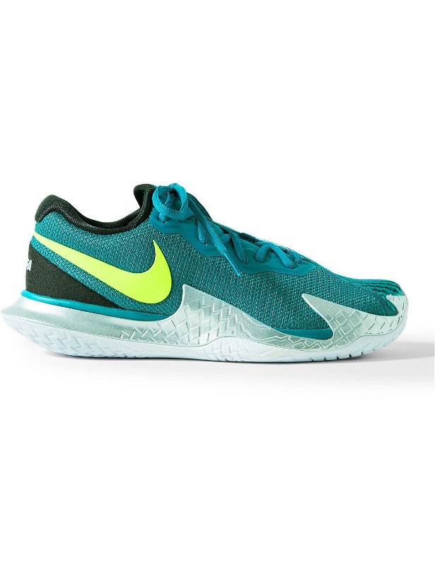 Photo: Nike Tennis - NikeCourt Air Zoom Vapor Cage 4 Rubber and Mesh Tennis Sneakers - Blue