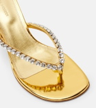Amina Muaddi Gigi embellished leather thong sandals